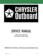 Chrysler 100, 115 and 140 HP Outboard Motors Service Manual, OB 3439
