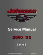 2000 Johnson/Evinrude SS 2 thru 8 outboards Service Repair Manual P/N 787066