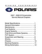 2007-2008 Polaris IQ Snowmobiles Service Manual