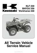 2003 Kawasaki KLF250 Service Manual.