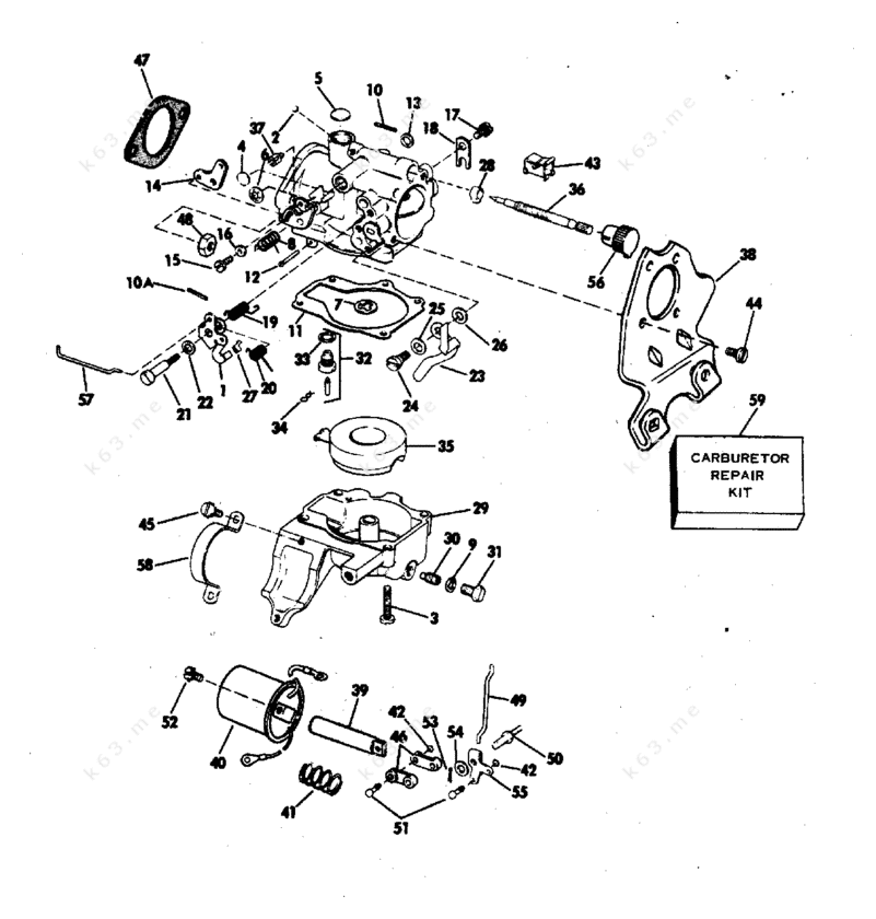 Evinrude 1982 35 - E35elcnd  Carburetor
