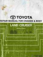 1990 Toyota Land Cruiser (Station Wagon) Repair Manual for Chassis and Body