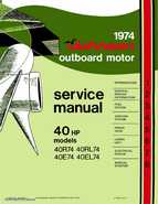 1974 Johnson 40 HP Outboard Motors Service manual P/N JM-7407