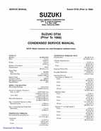 Suzuki 30-40HP outboard motors Service Manual